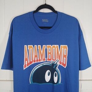 Adam Bomb The Hundreds T-Shirt Graphic Tee Men's XL‎ Blue Cotton Short Sleeve
